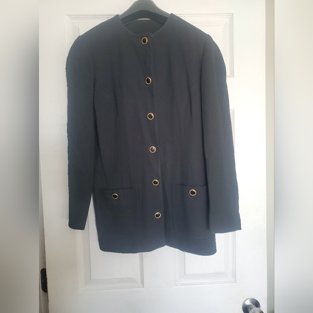 Vintage Liz Claiborne Dresses Black Longline Jacket – Size 4